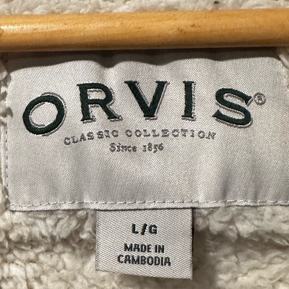 Orvis Brighten Men Sherpa Navy Pullover Sweater L - Picture 2 of 3